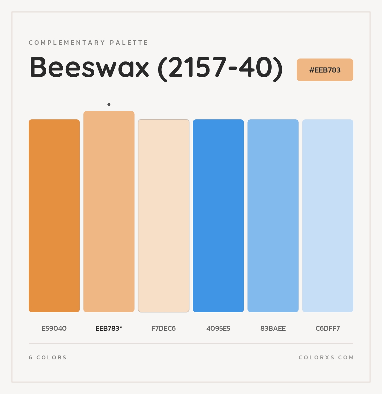 Beeswax (2157-40) - Complementary Color Palette