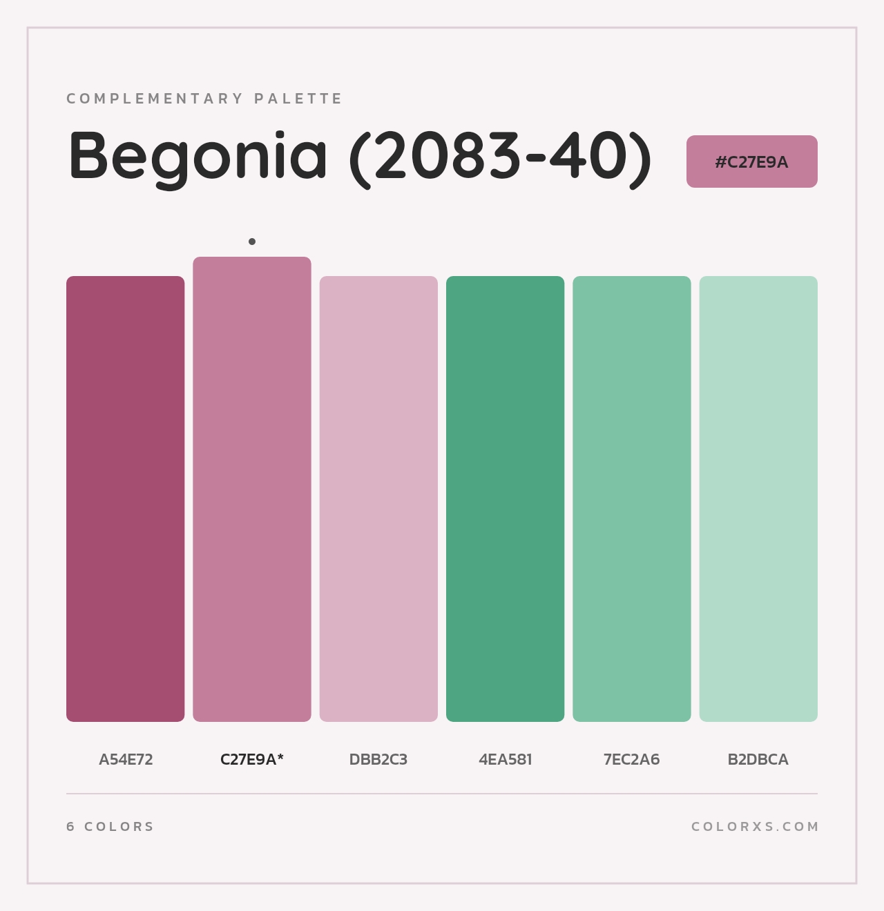 Begonia (2083-40) - Complementary Color Palette