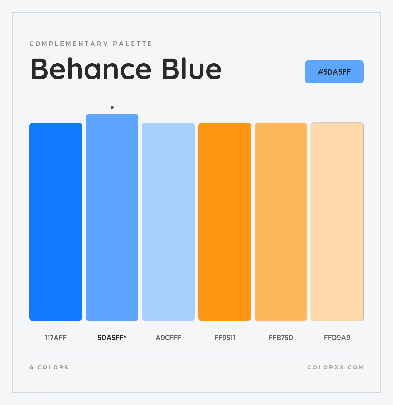Behance Blue - Complementary Color Palette
