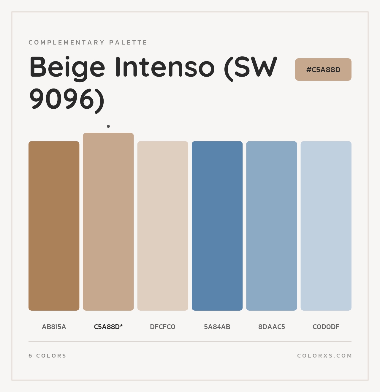 Beige Intenso (SW 9096) - Complementary Color Palette