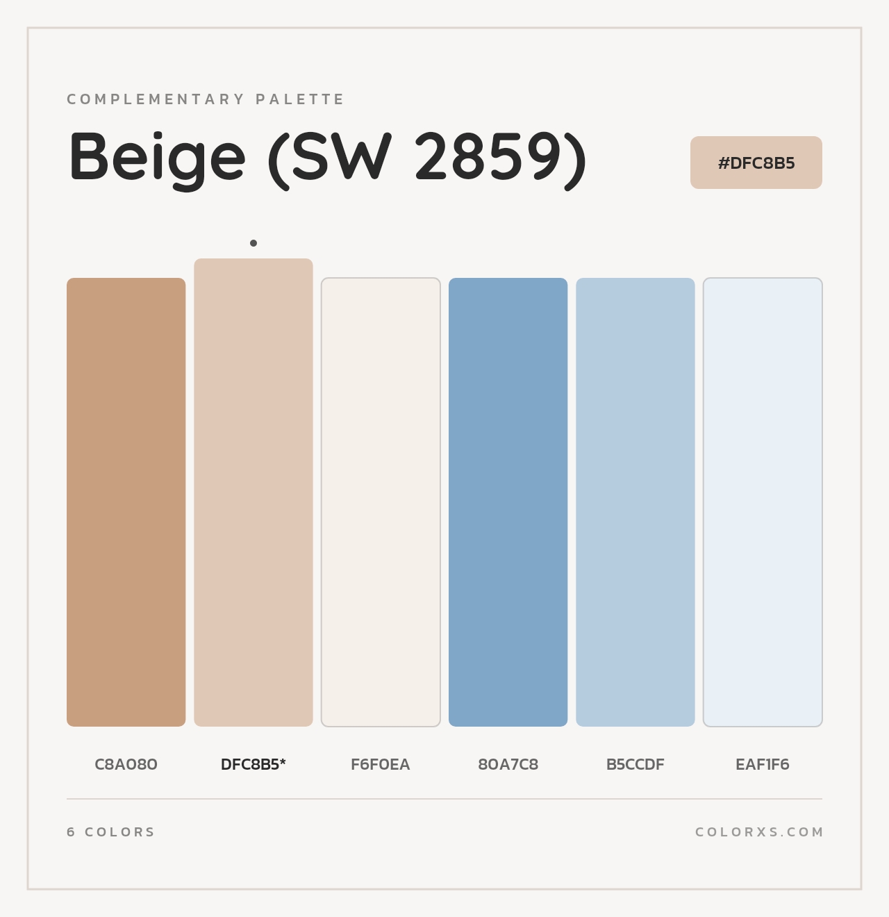 Beige (SW 2859) - Complementary Color Palette