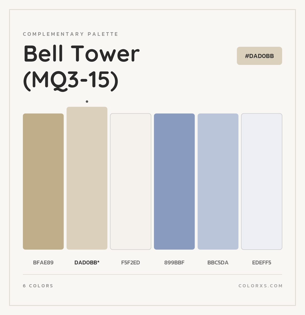 Bell Tower (MQ3-15) - Complementary Color Palette
