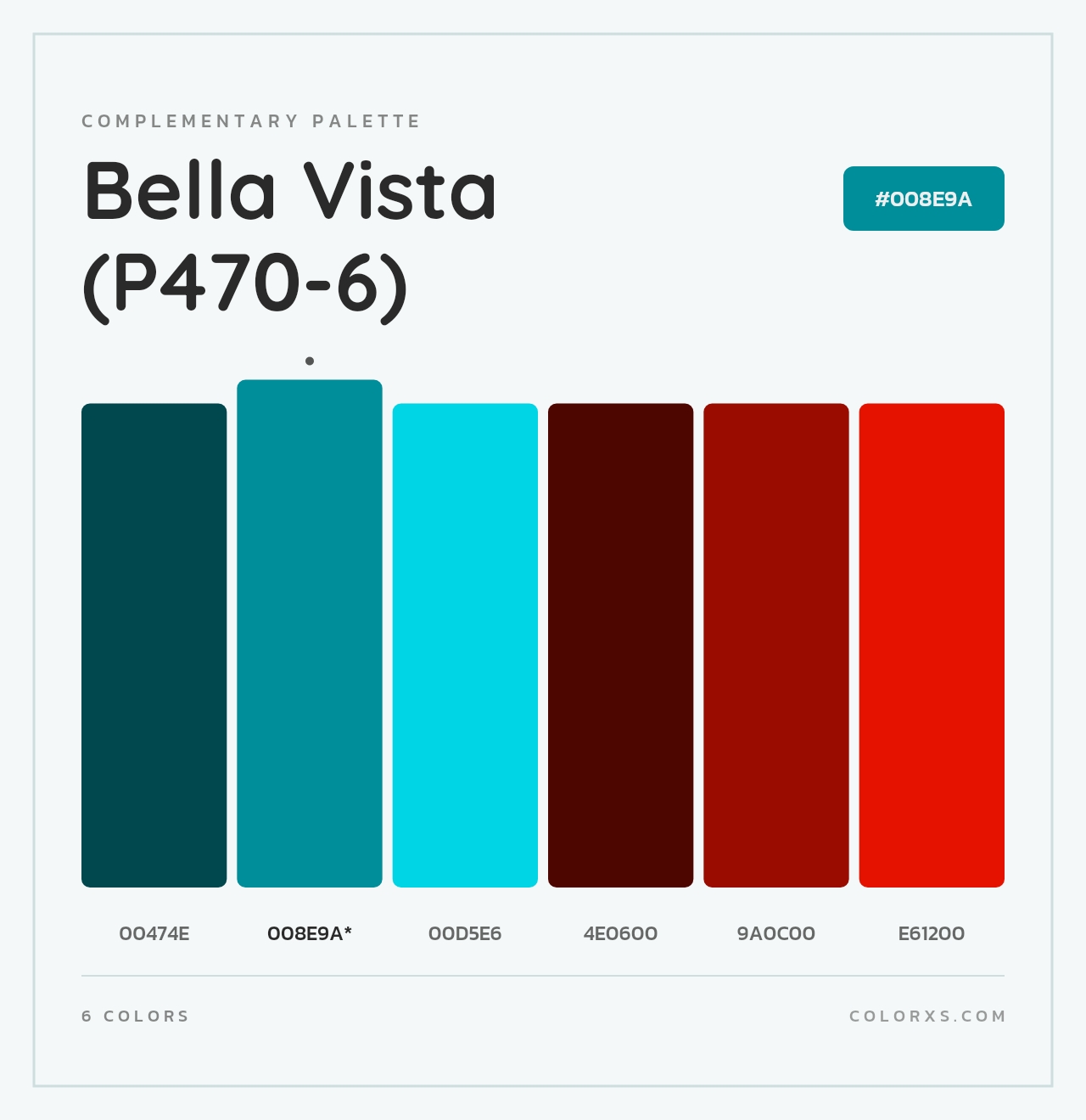 Bella Vista (P470-6) - Complementary Color Palette