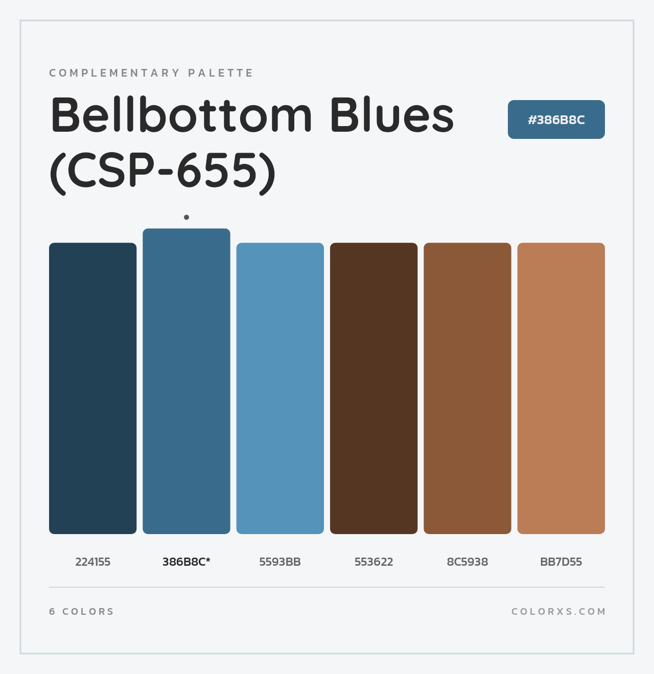 Bellbottom Blues (CSP-655) - Complementary Color Palette