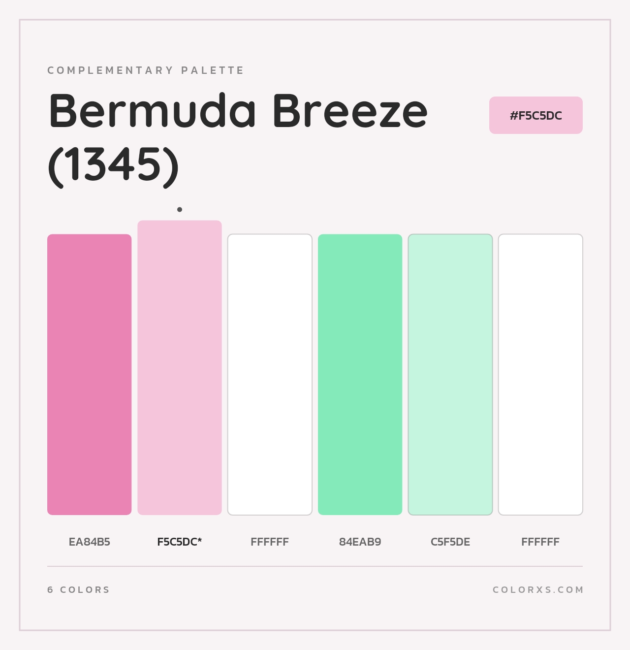 Bermuda Breeze (1345) - Complementary Color Palette