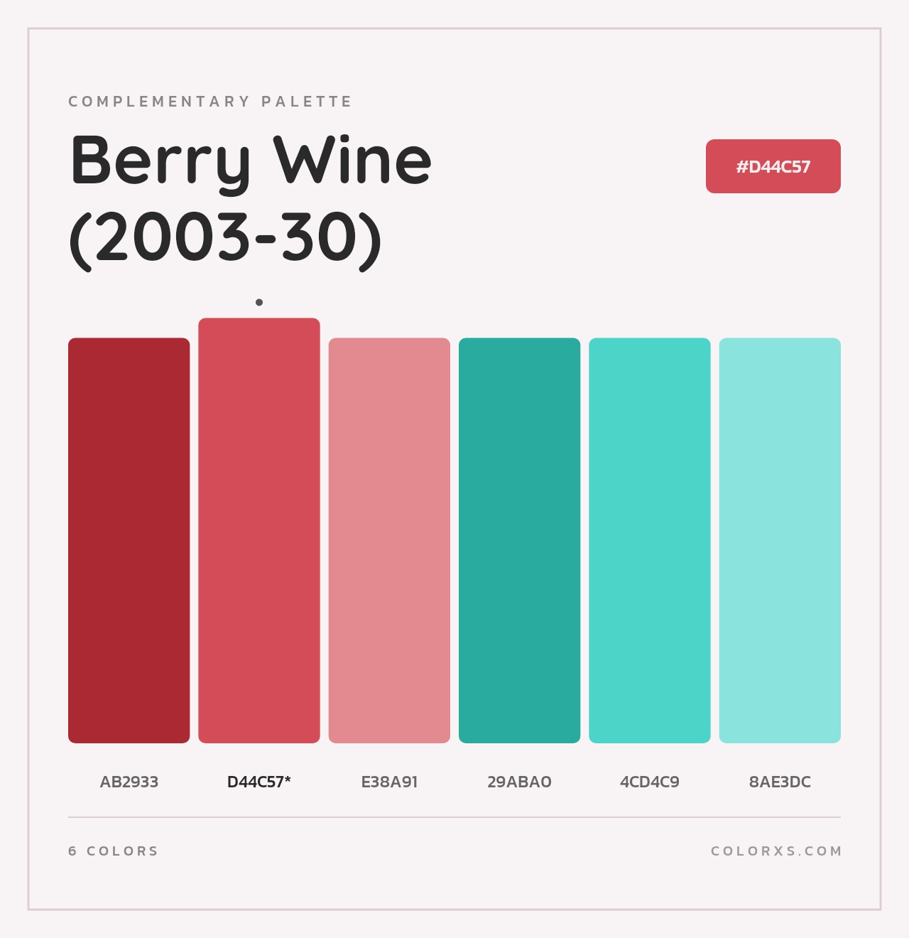 Berry Wine (2003-30) - Complementary Color Palette