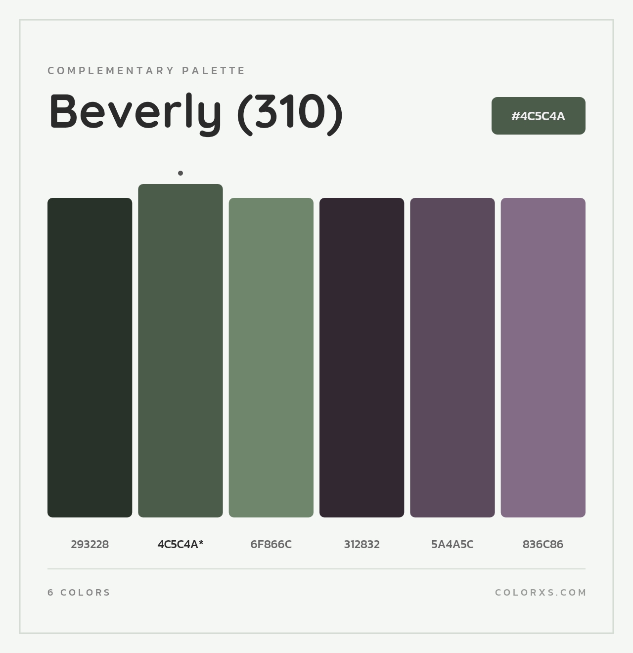 Beverly (310) - Complementary Color Palette