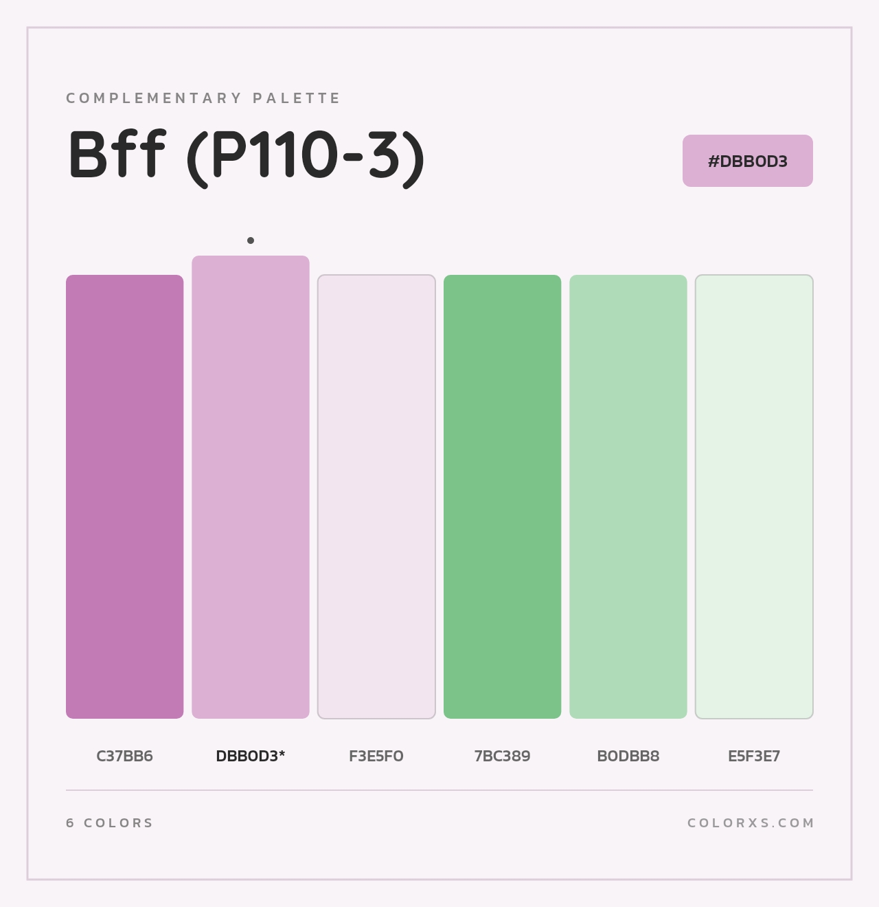Bff (P110-3) - Complementary Color Palette