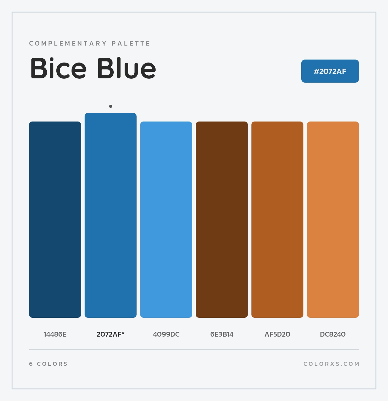 Bice Blue - Complementary Color Palette