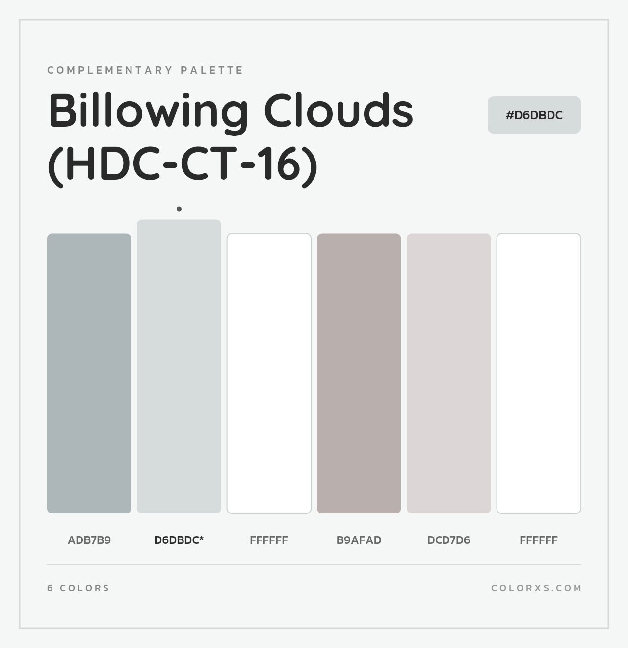 Billowing Clouds (HDC-CT-16) - Complementary Color Palette