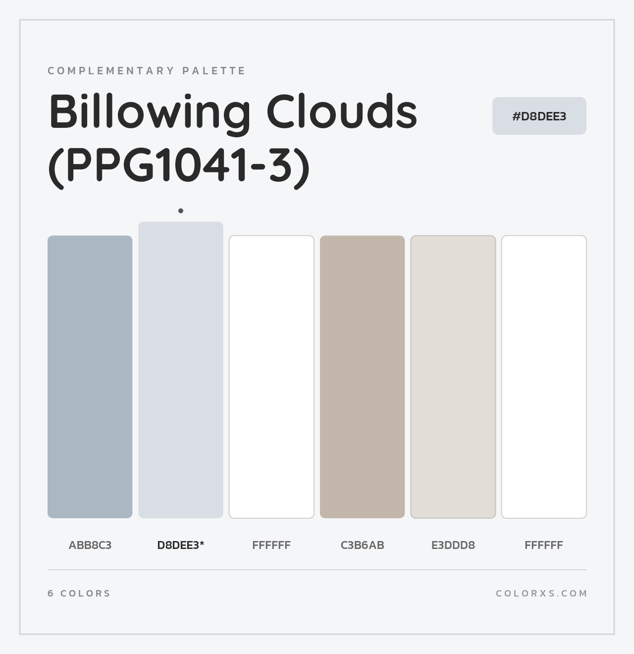 Billowing Clouds (PPG1041-3) - Complementary Color Palette