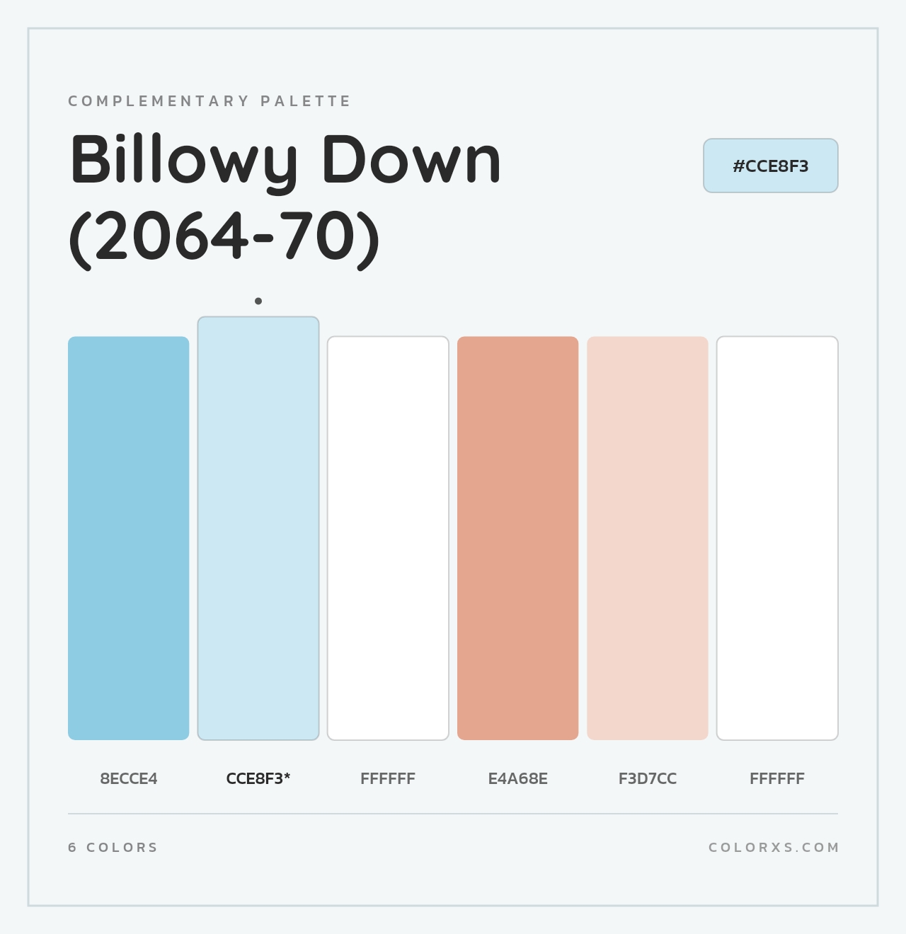 Billowy Down (2064-70) - Complementary Color Palette