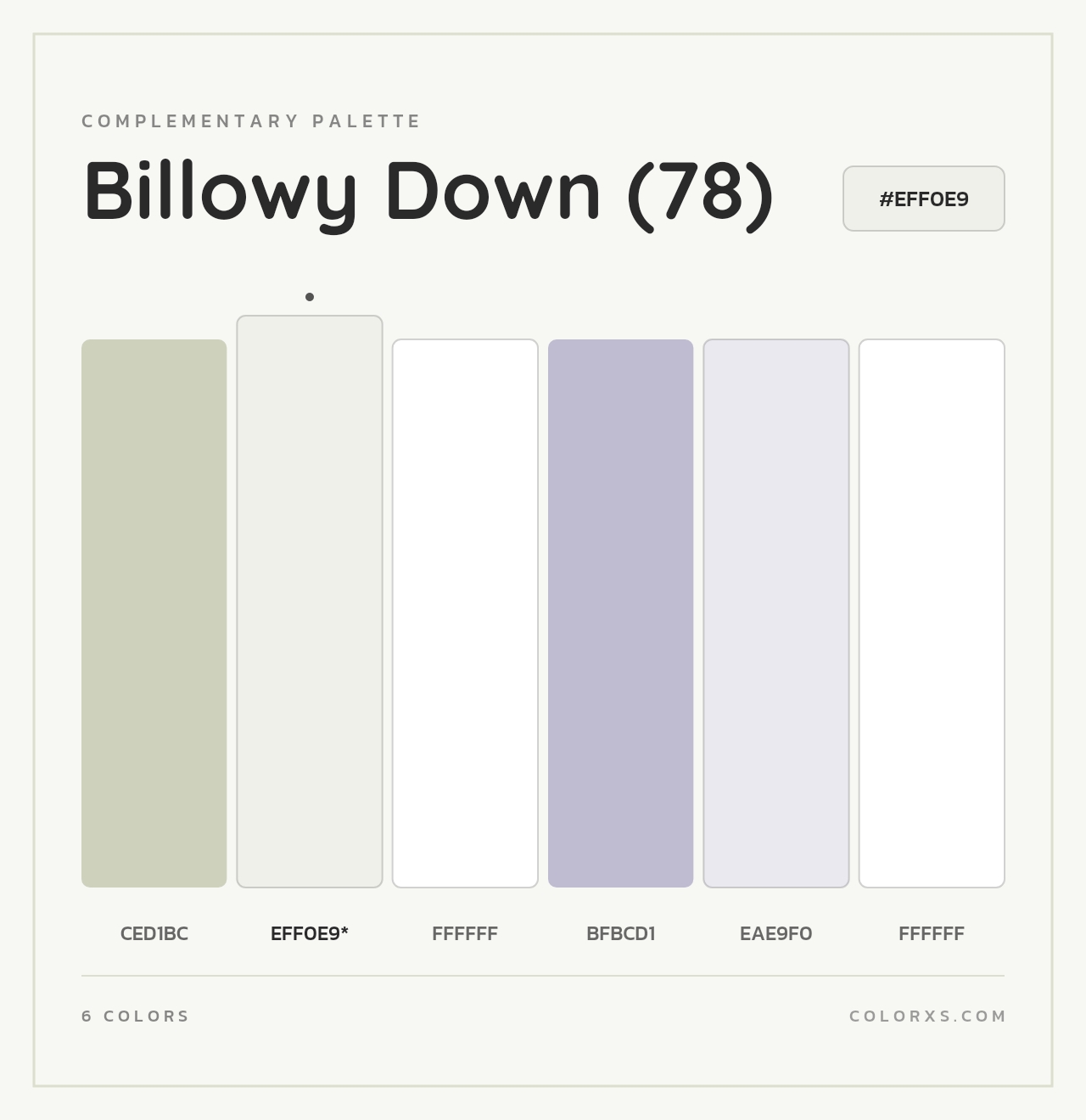 Billowy Down (78) - Complementary Color Palette