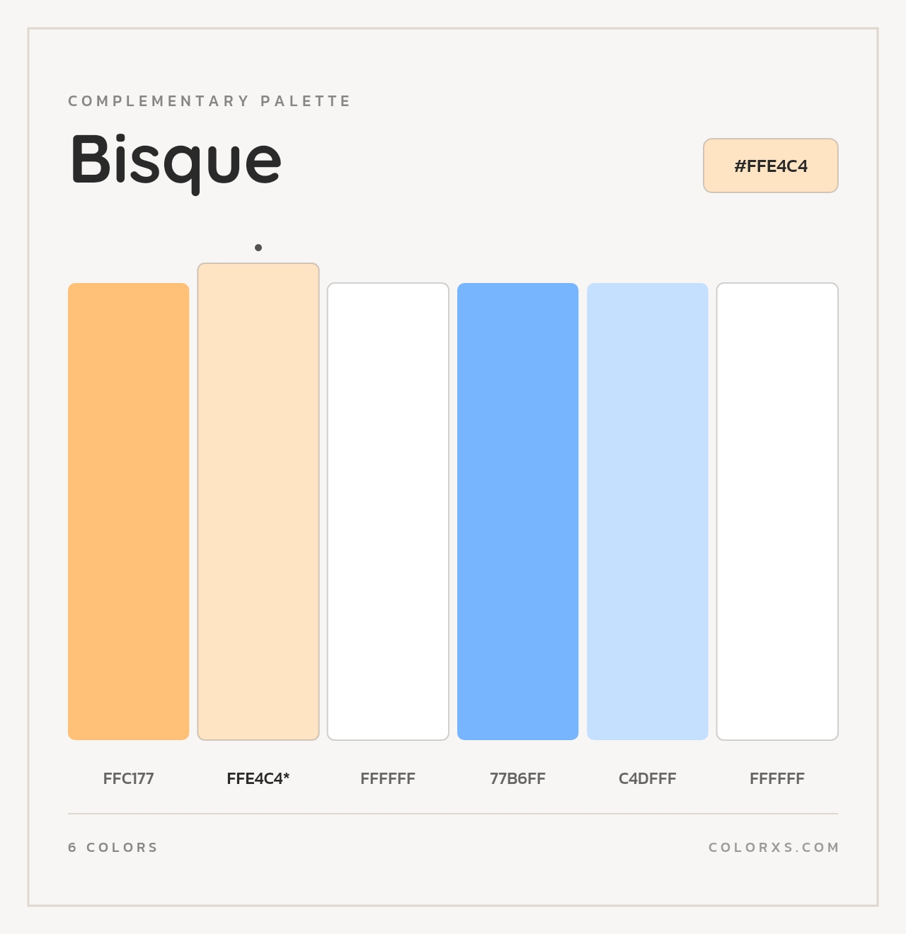 Bisque - Complementary Color Palette