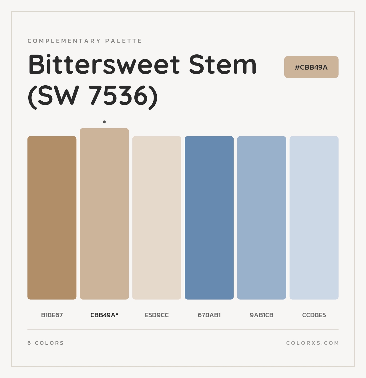 Bittersweet Stem (SW 7536) - Complementary Color Palette