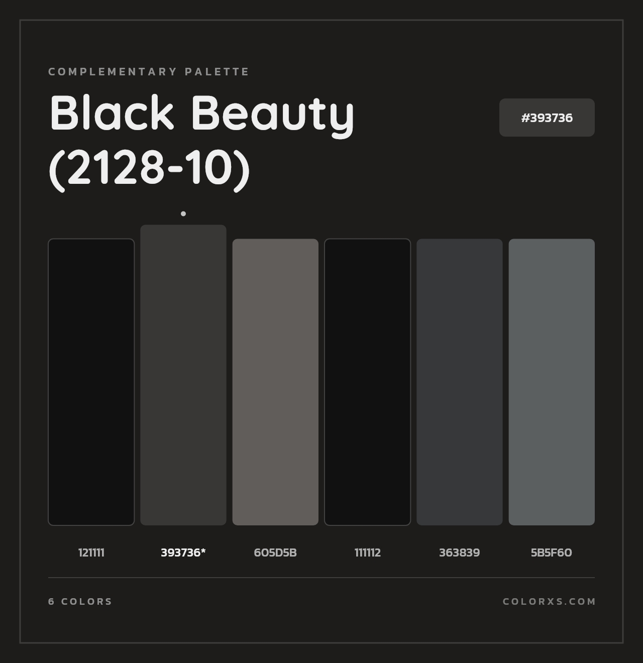 Black Beauty (2128-10) - Complementary Color Palette