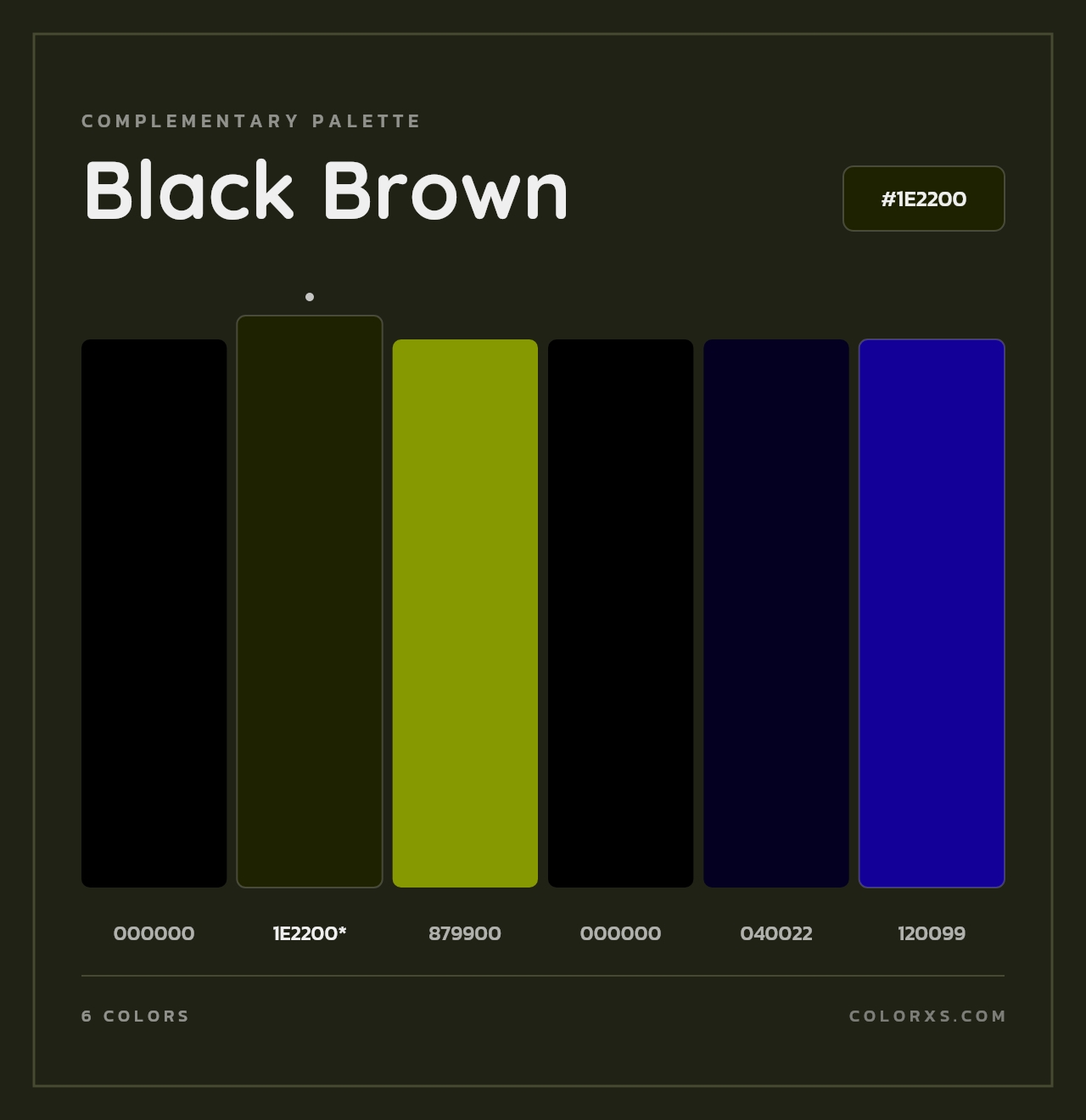 Black Brown - Complementary Color Palette