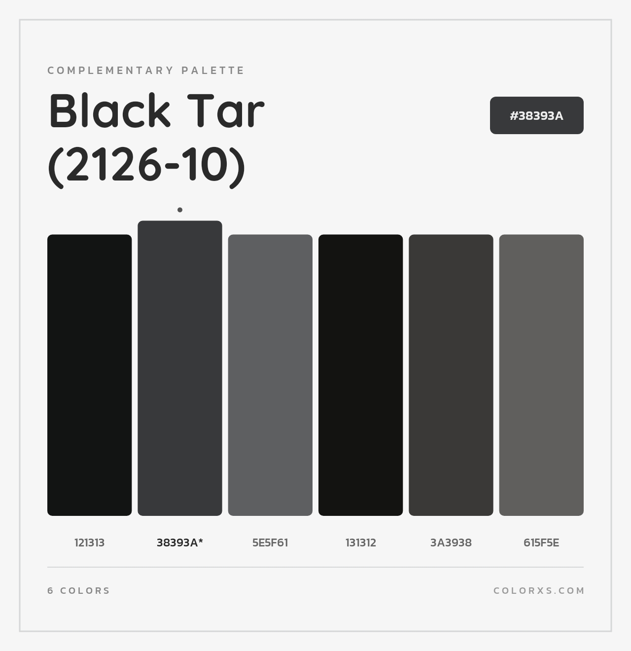 Black Tar (2126-10) - Complementary Color Palette
