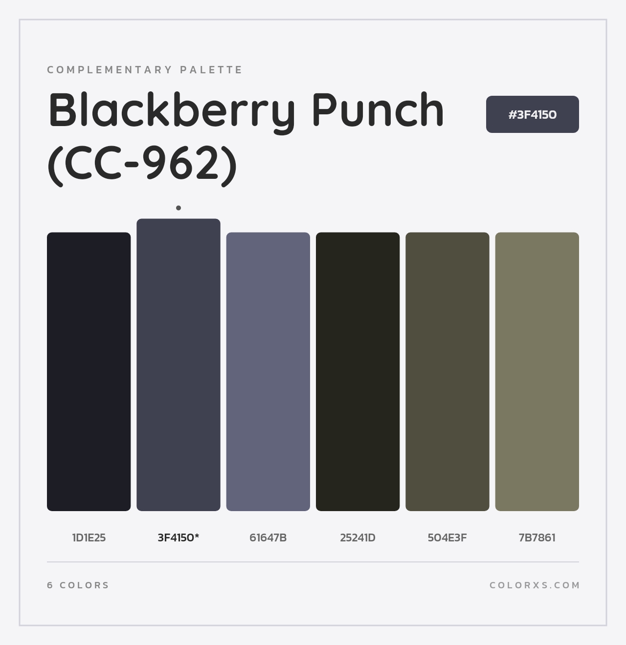 Blackberry Punch (CC-962) - Complementary Color Palette