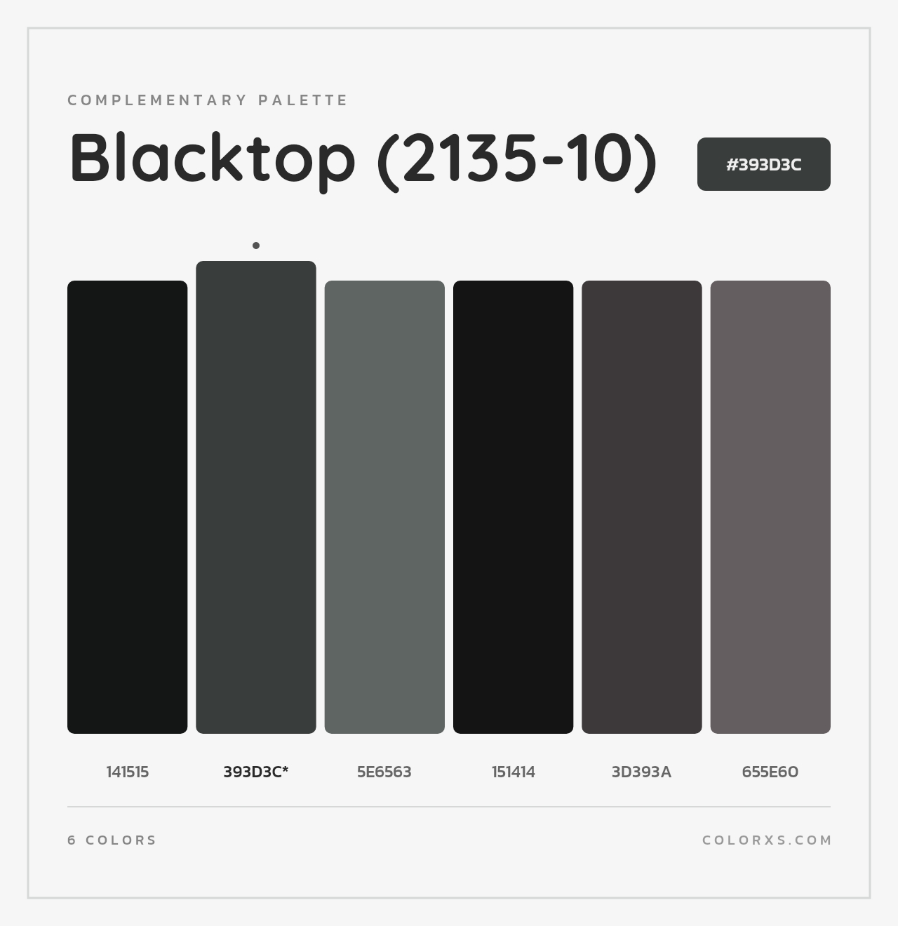 Blacktop (2135-10) - Complementary Color Palette