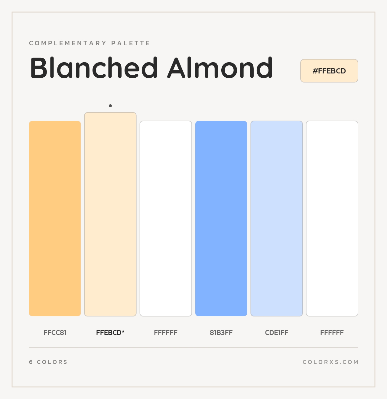 Blanched Almond - Complementary Color Palette