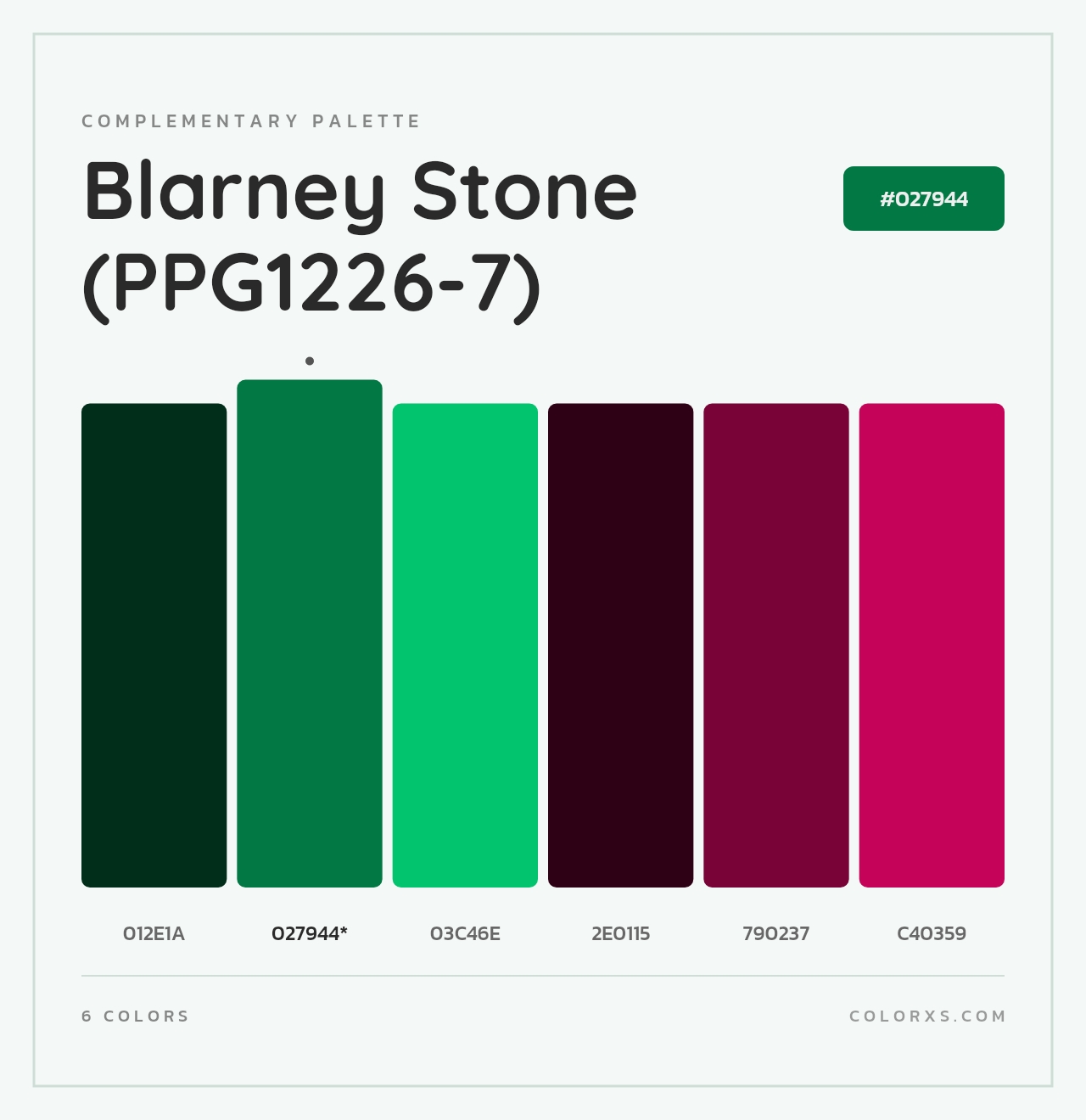Blarney Stone (PPG1226-7) - Complementary Color Palette