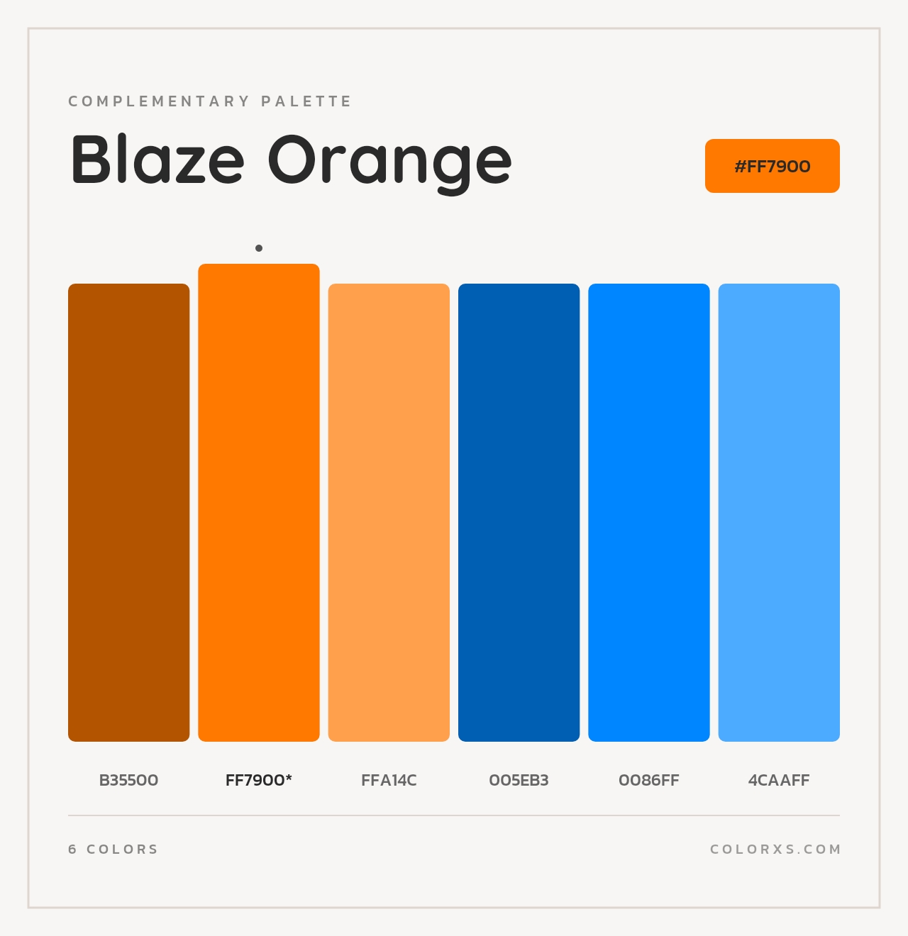 Blaze Orange - Complementary Color Palette