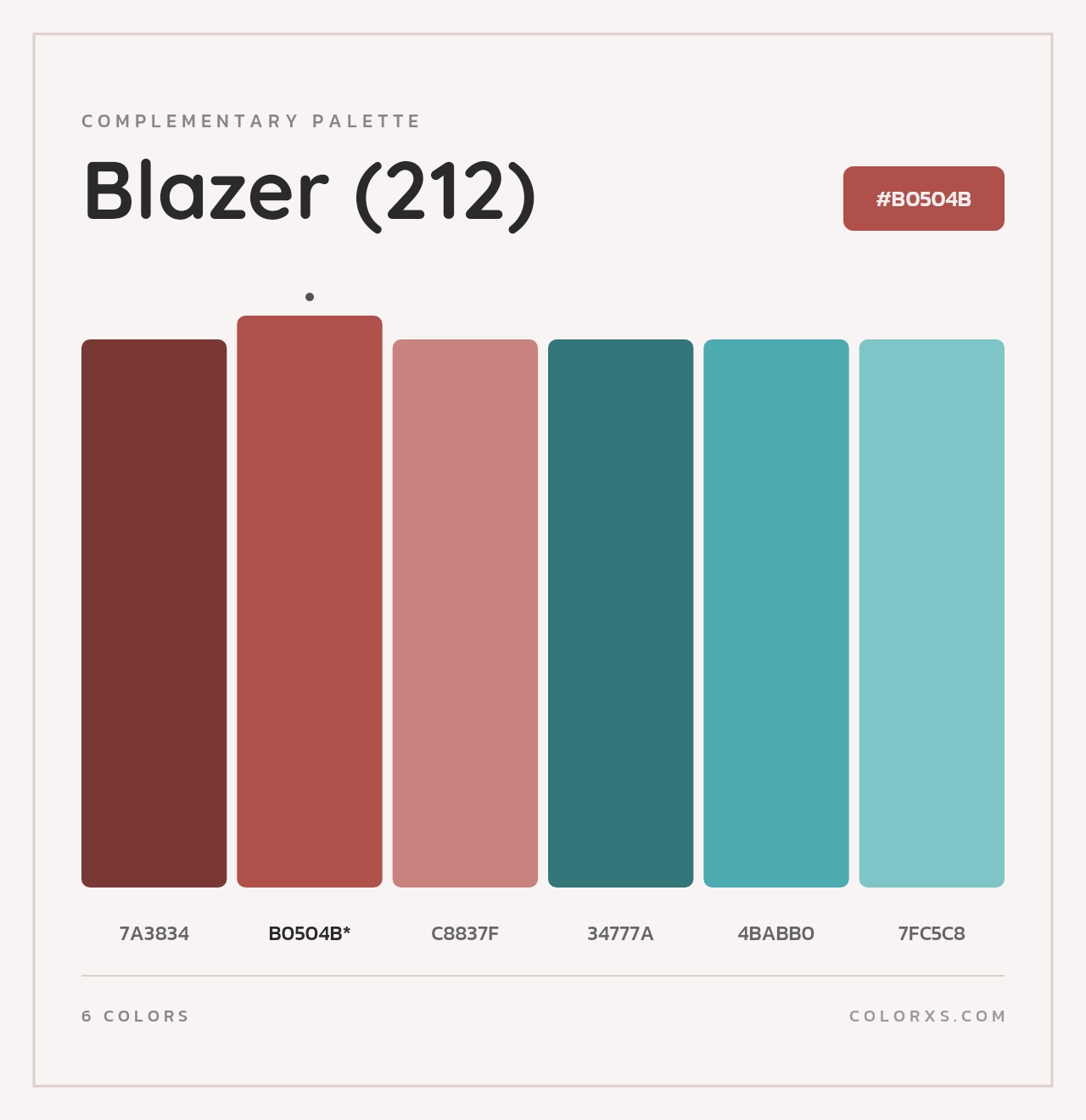 Blazer (212) - Complementary Color Palette