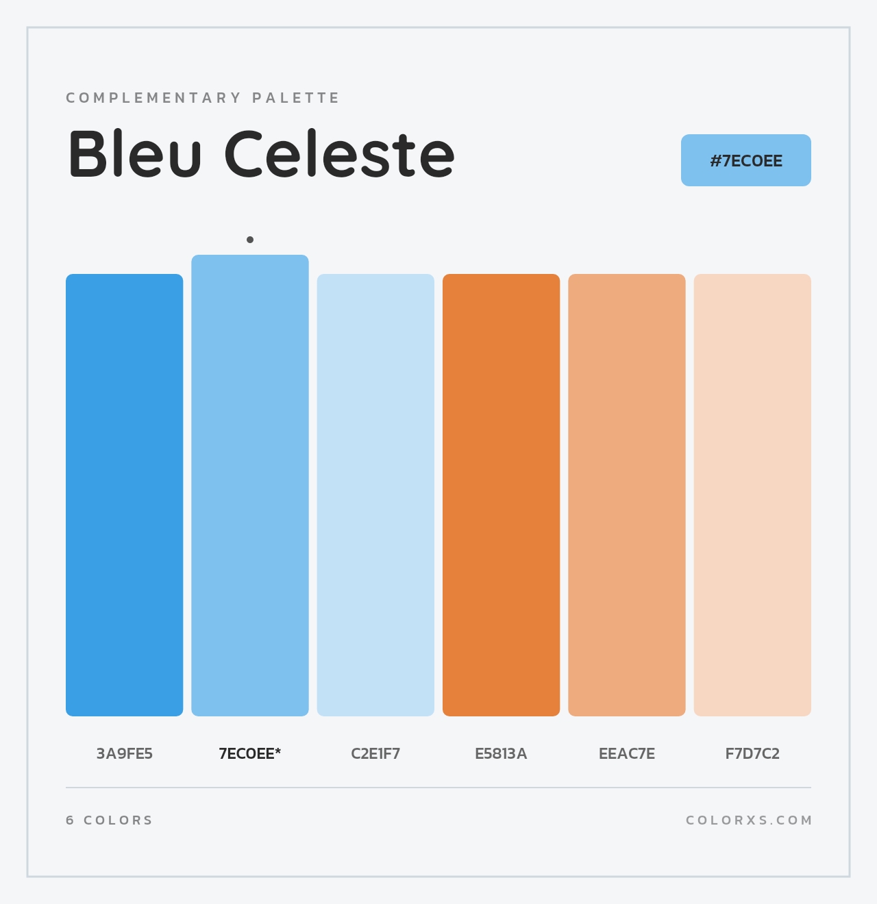 Bleu Celeste - Complementary Color Palette