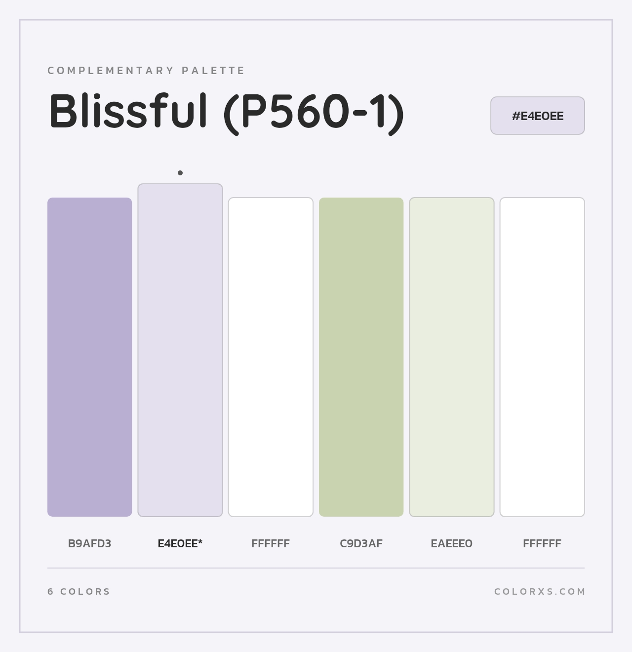 Blissful (P560-1) - Complementary Color Palette