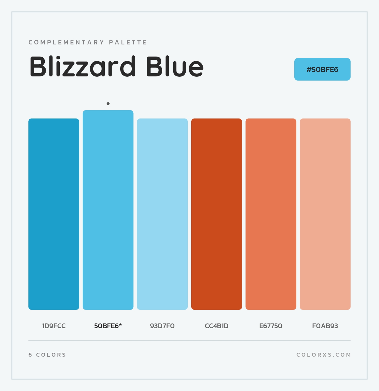 Blizzard Blue - Complementary Color Palette