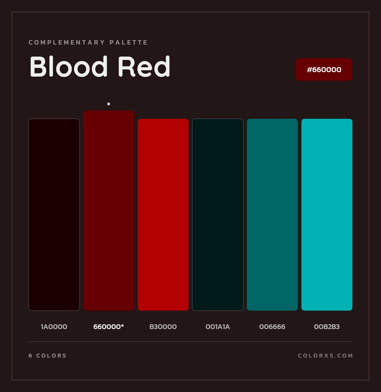 Blood Red - Complementary Color Palette