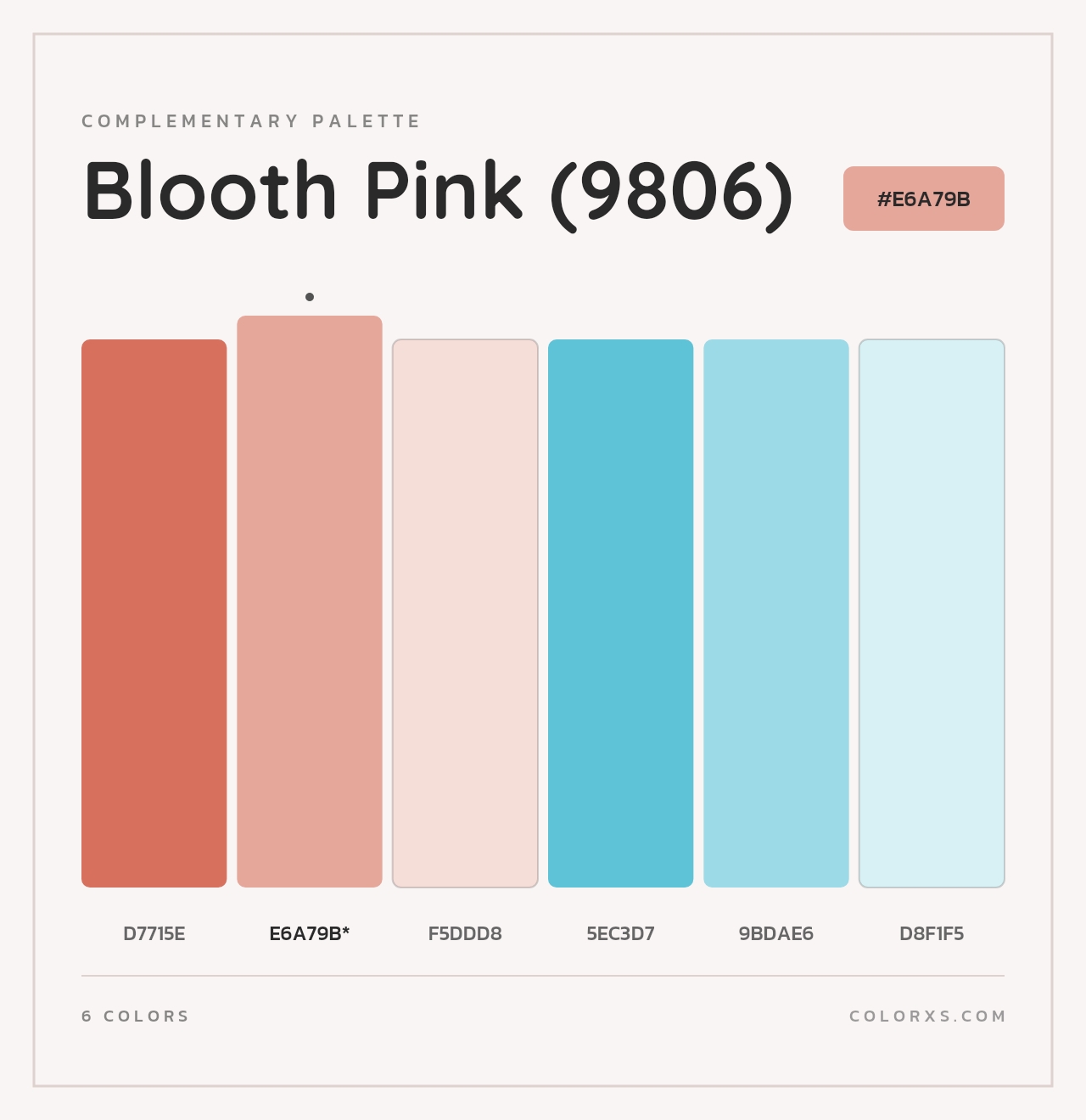 Blooth Pink (9806) - Complementary Color Palette