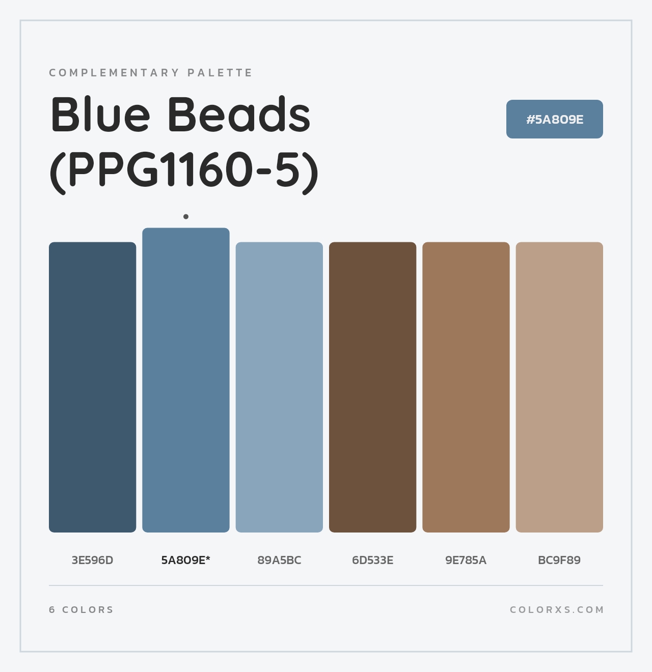 Blue Beads (PPG1160-5) - Complementary Color Palette