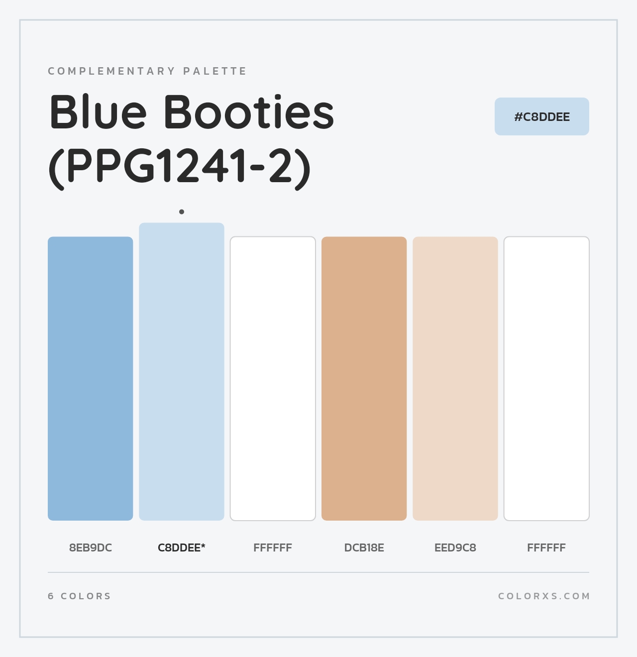 Blue Booties (PPG1241-2) - Complementary Color Palette