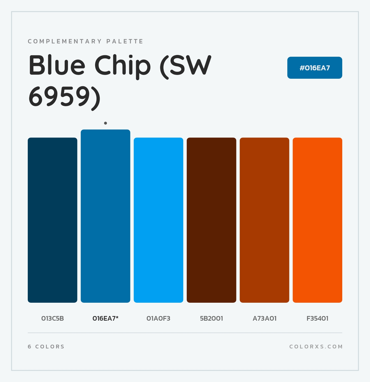 Blue Chip (SW 6959) - Complementary Color Palette