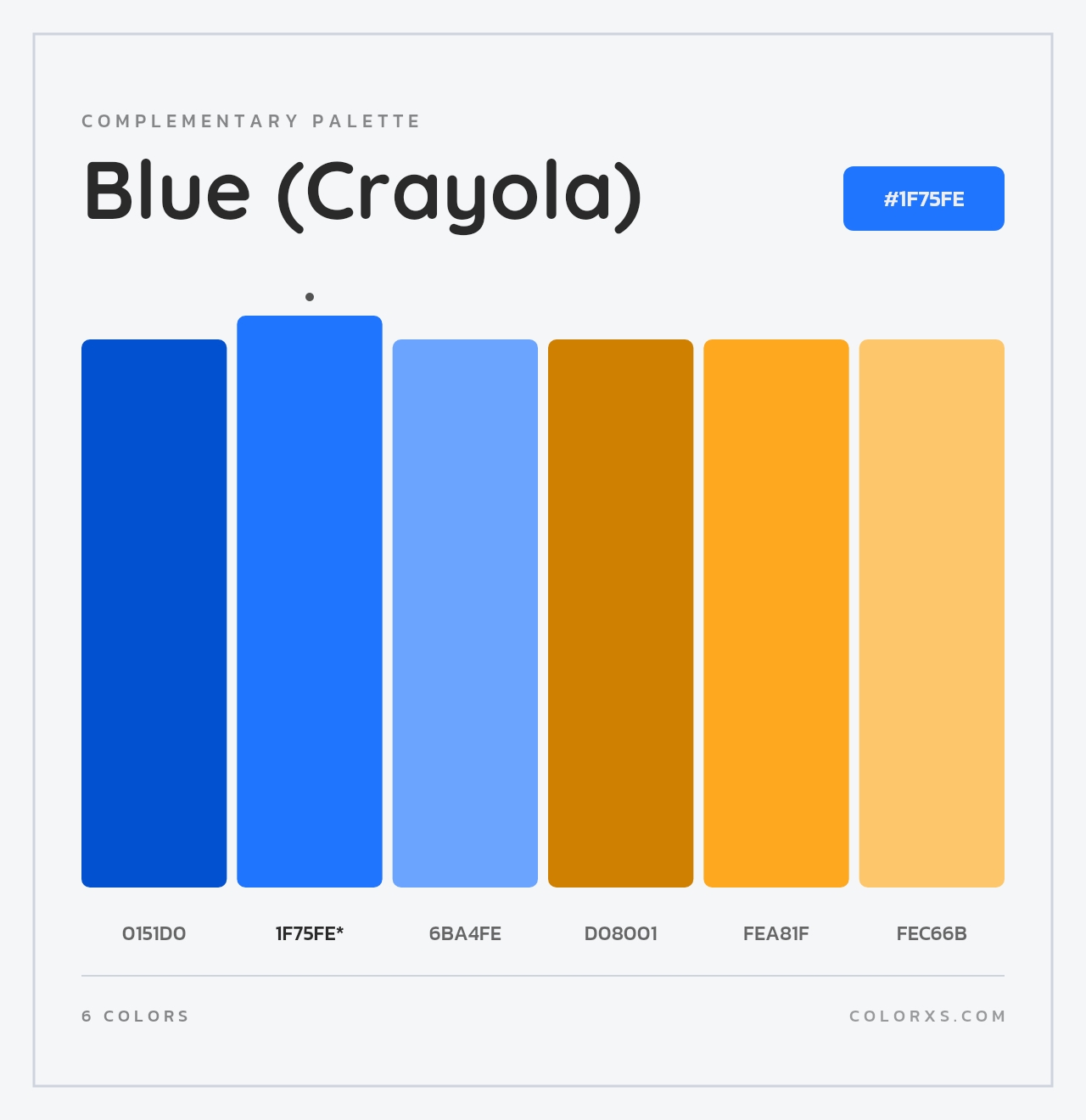Blue (Crayola) - Complementary Color Palette