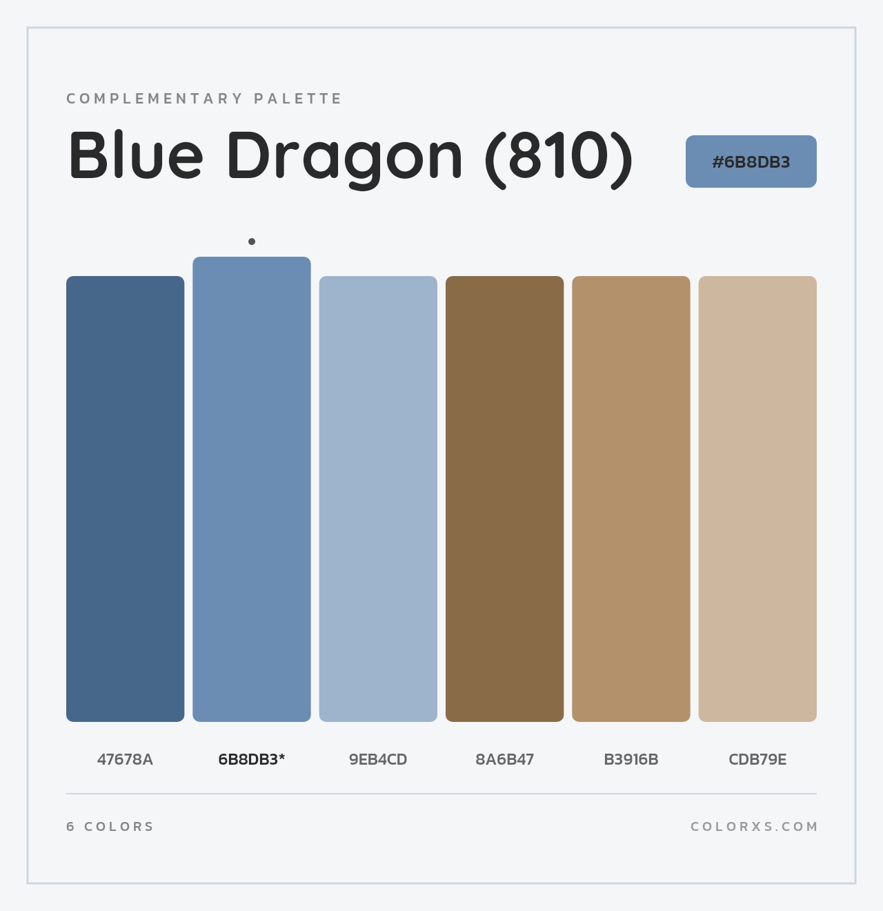Blue Dragon (810) - Complementary Color Palette