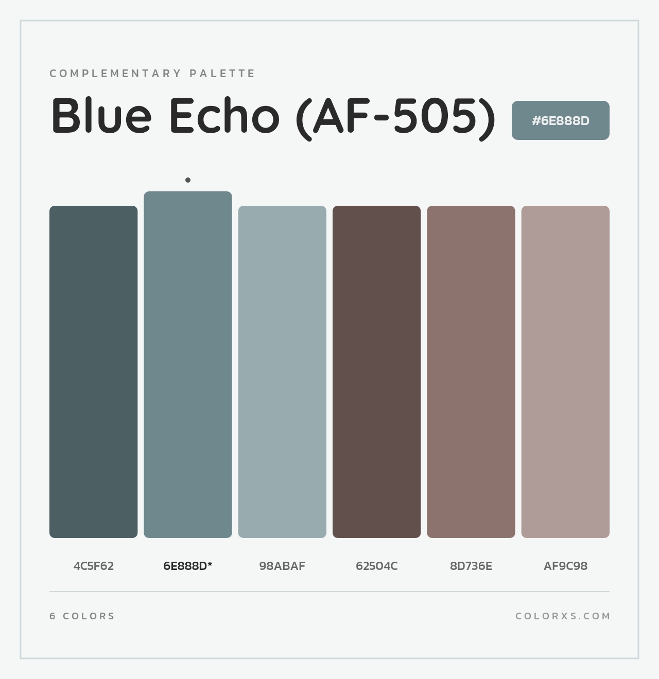 Blue Echo (AF-505) - Complementary Color Palette