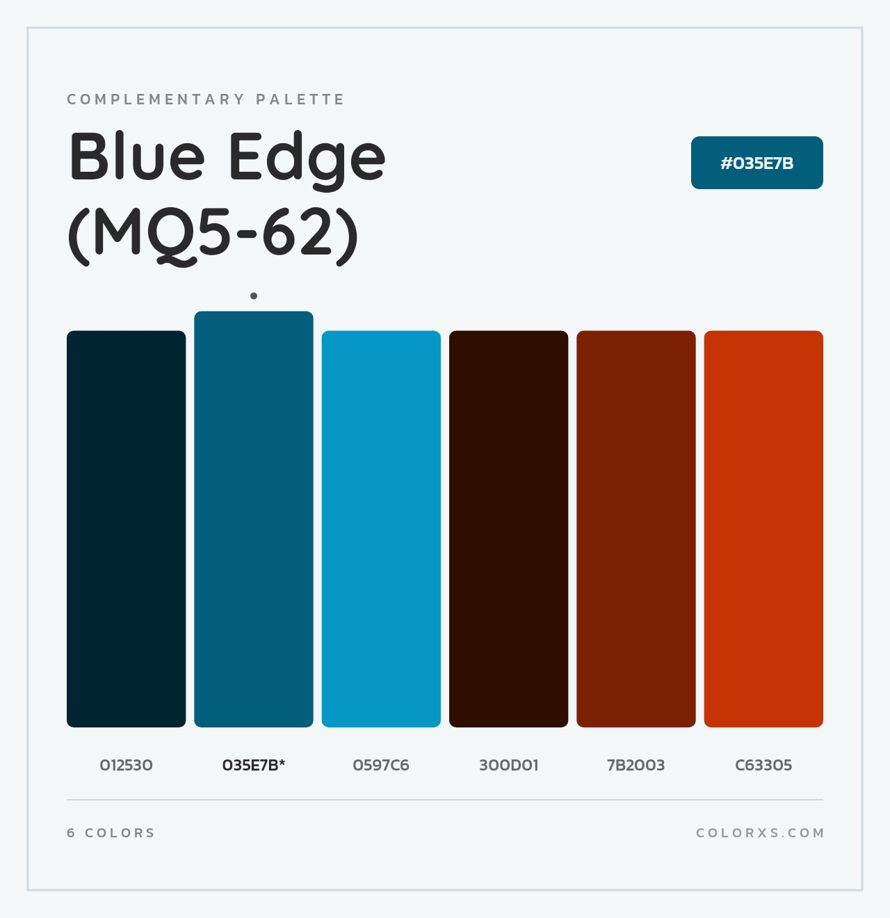 Blue Edge (MQ5-62) - Complementary Color Palette