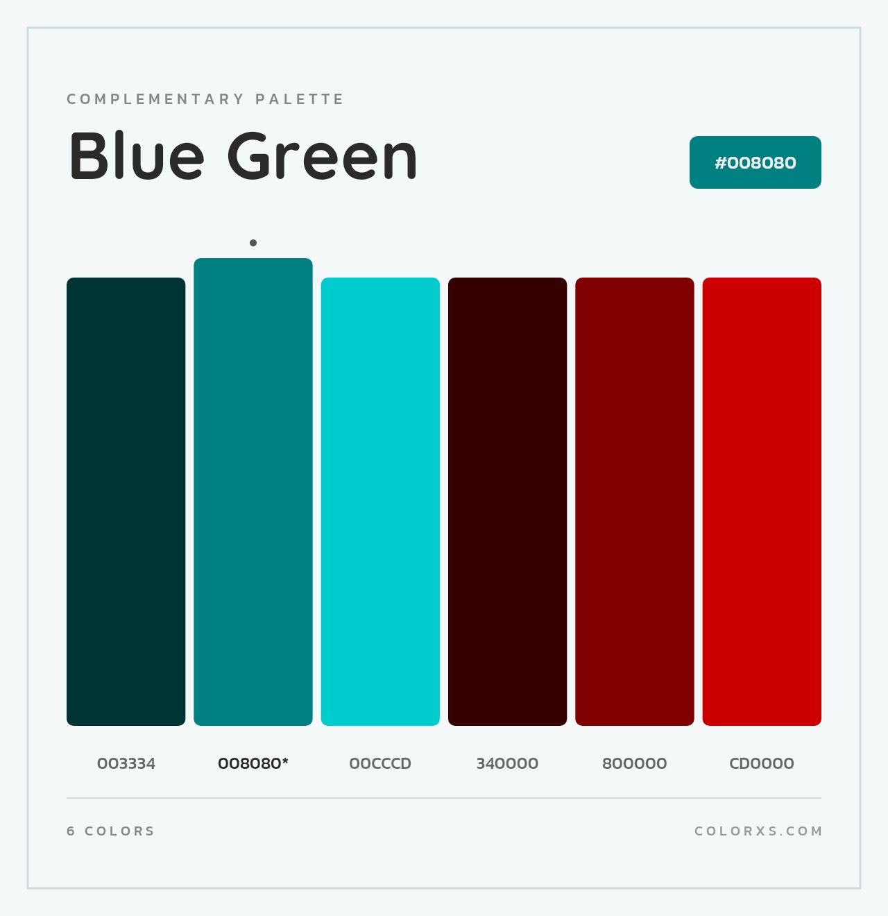 Blue Green - Complementary Color Palette