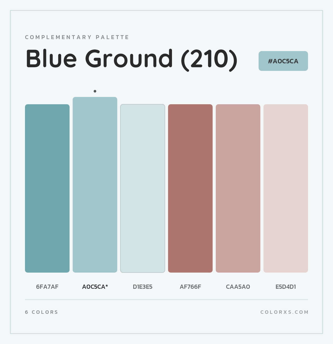 Blue Ground (210) - Complementary Color Palette