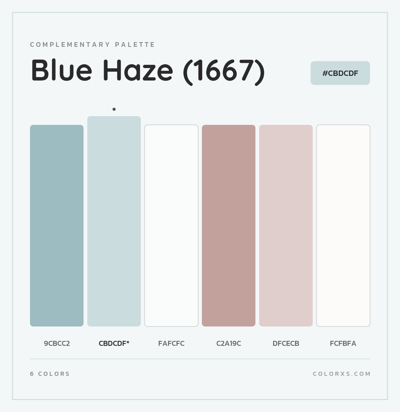 Blue Haze (1667) - Complementary Color Palette