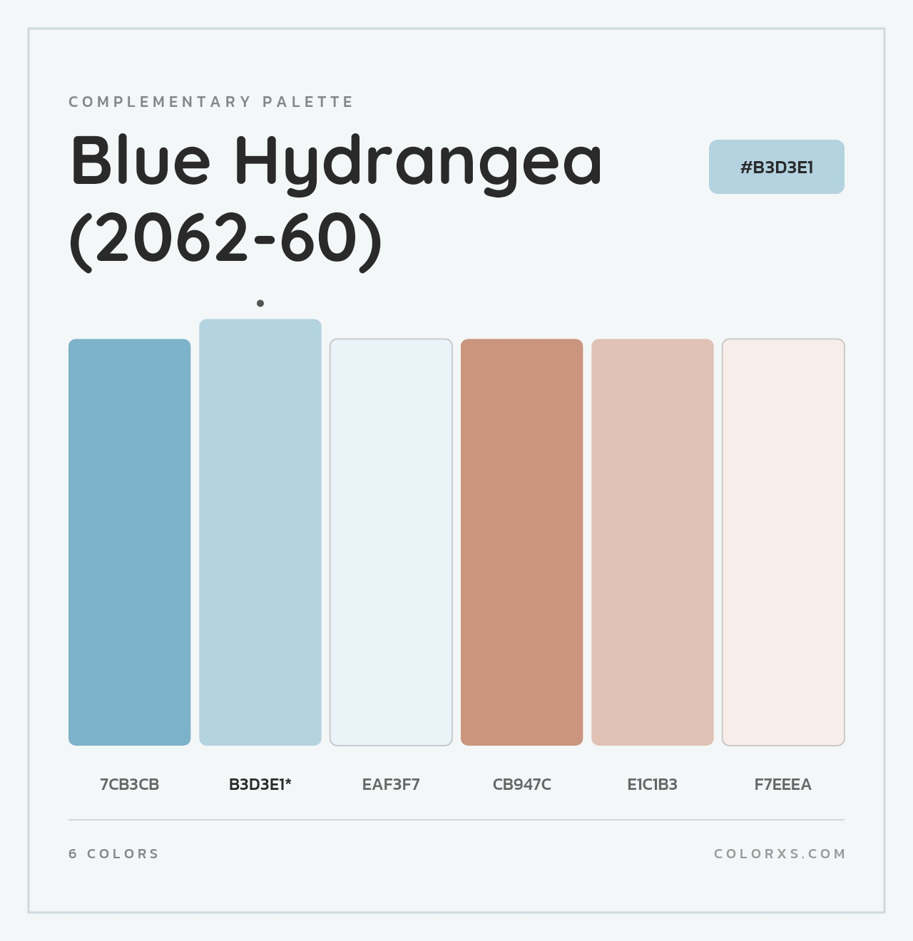 Blue Hydrangea (2062-60) - Complementary Color Palette