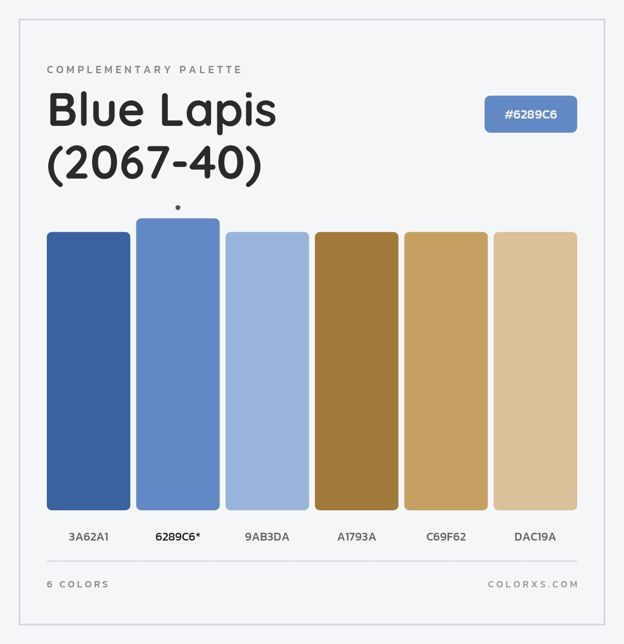Blue Lapis (2067-40) - Complementary Color Palette