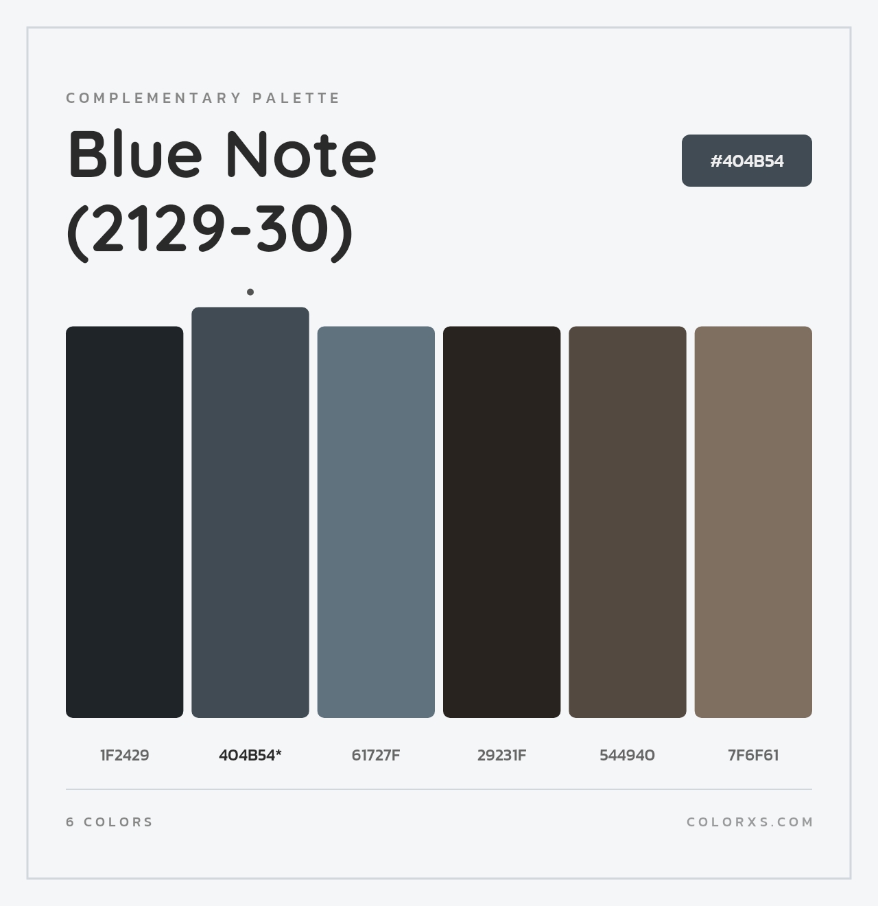 Blue Note (2129-30) - Complementary Color Palette