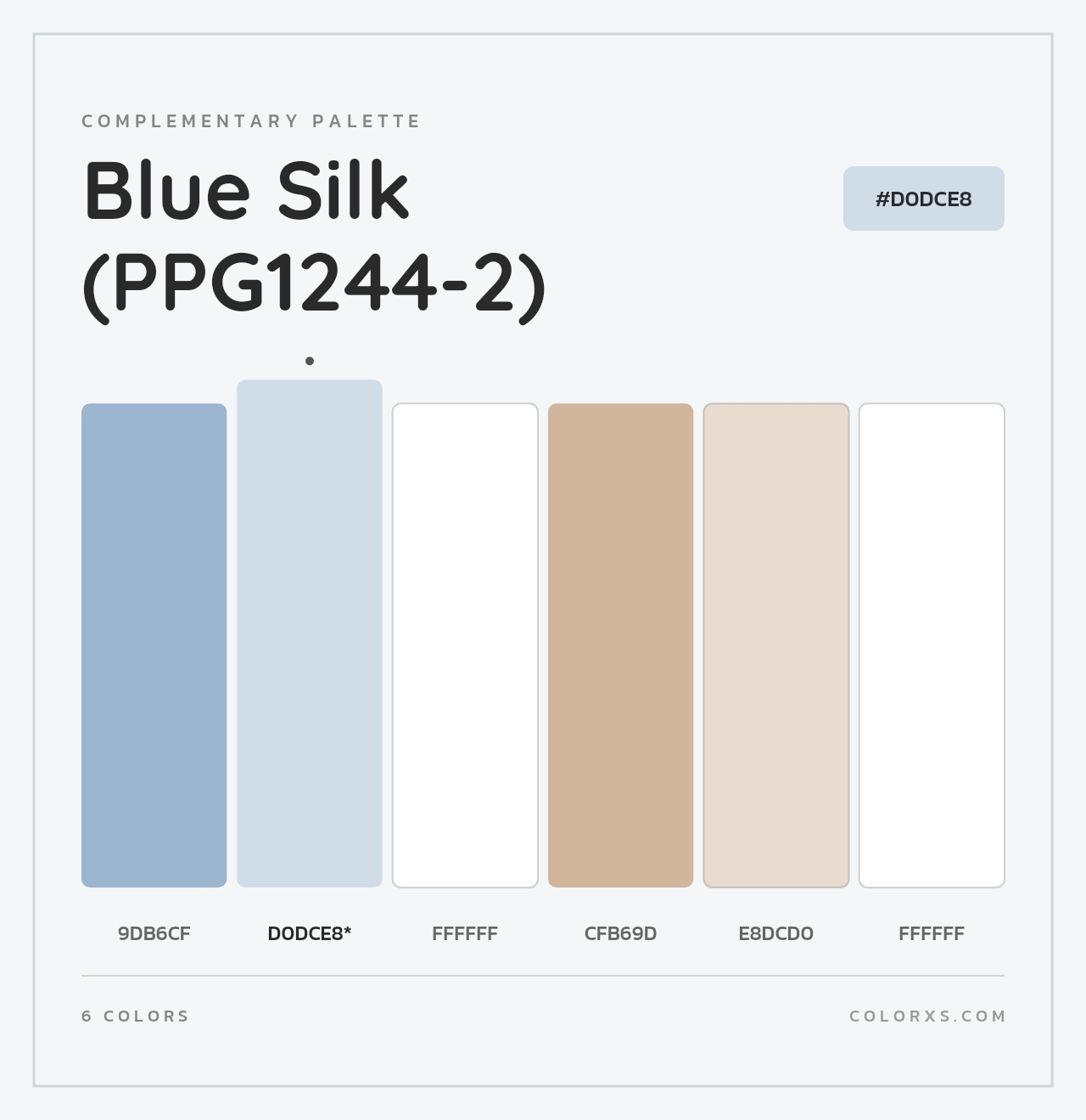 Blue Silk (PPG1244-2) - Complementary Color Palette
