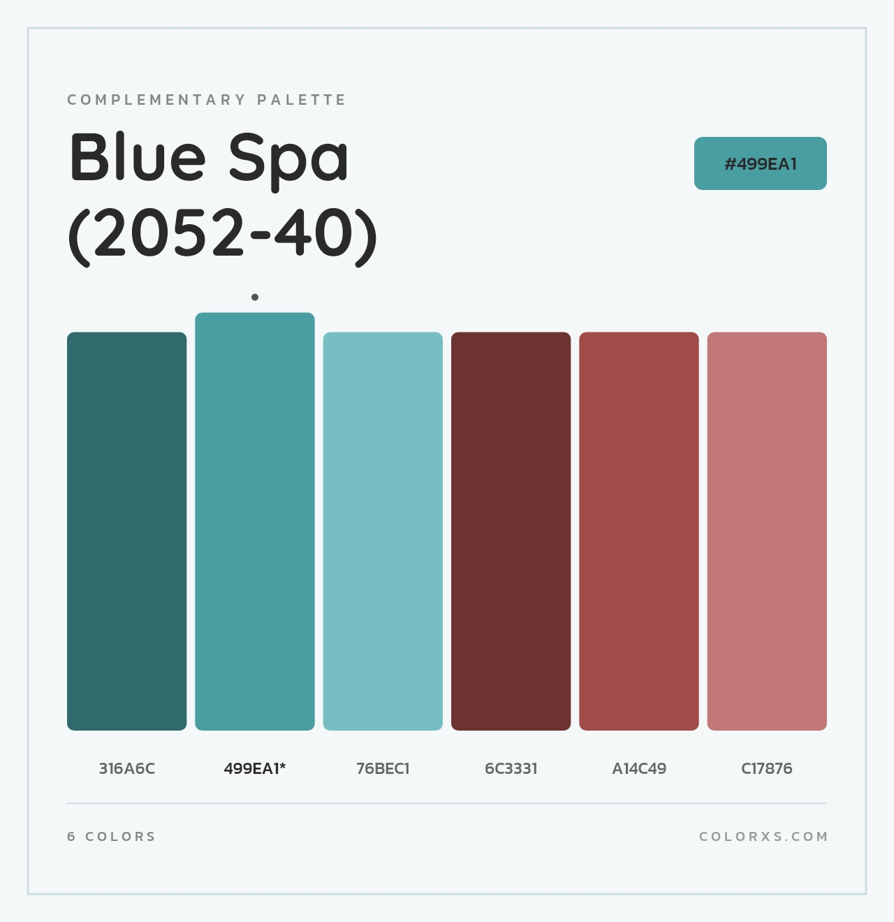 Blue Spa (2052-40) - Complementary Color Palette