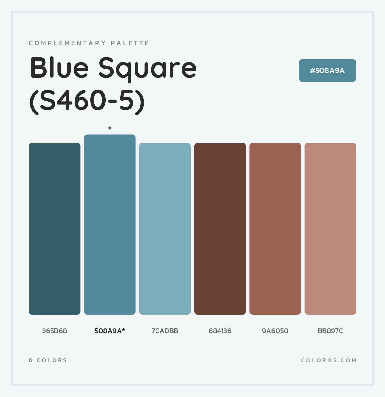 Blue Square (S460-5) - Complementary Color Palette
