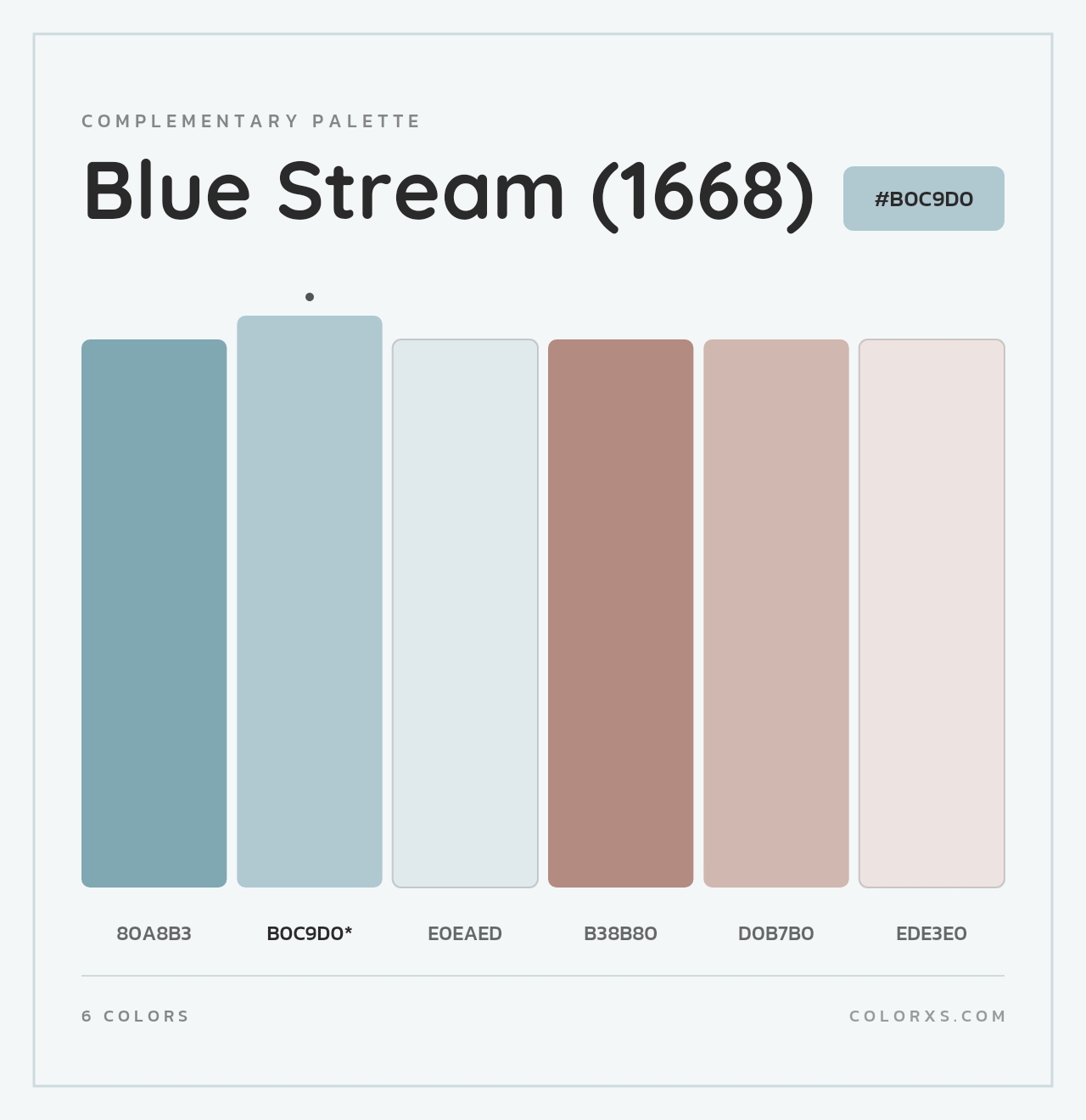 Blue Stream (1668) - Complementary Color Palette